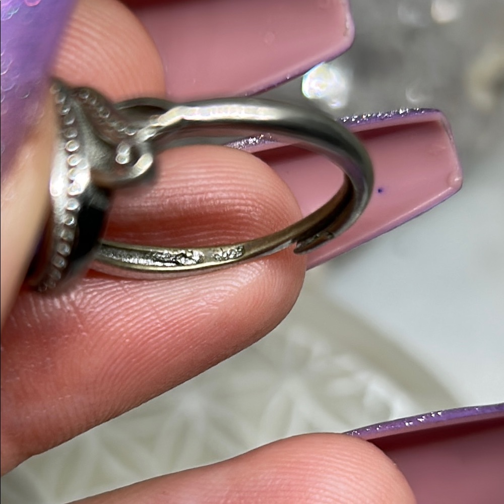 Purple Charoite Silver Plated Adjustable Ring - image 4
